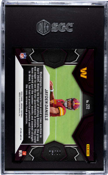 Jayden Daniels - 2024 Panini Mosaic Choice Red & Yellow SGC 9.5 75/80