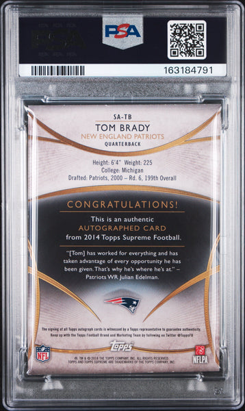 Tom Brady - 2014 Topps Supreme Autographs Blue PSA 7.5 4/20 04/20
