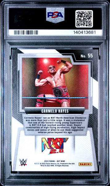 Carmelo Hayes - 2022 Panini WWE NXT Silver PSA 9