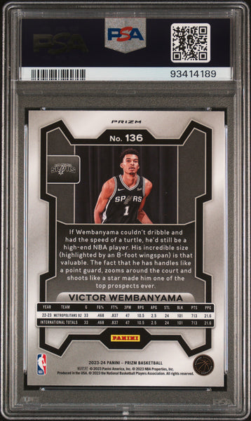 Victor Wembanyama - 2023 Panini Prizm Orange Ice PSA 10 Rookie