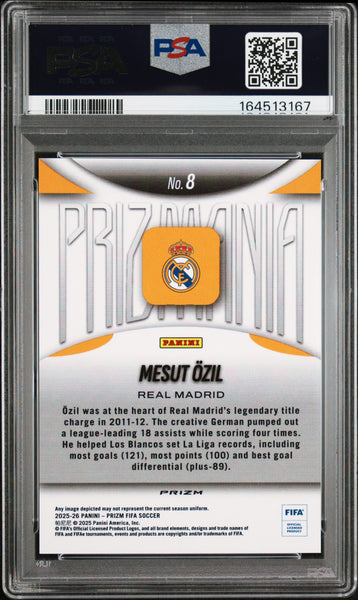 Mesut Ozil - 2025-2026 Panini Prizm FIFA Prizmania PSA 9 Case Hit