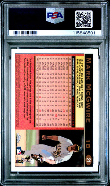 Mark Mcgwire - 1997 Topps Chrome Refractor PSA 9