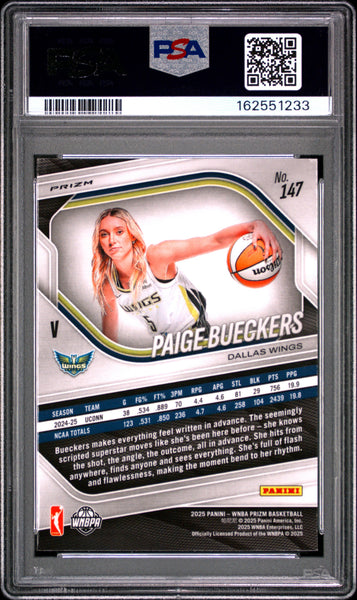 Paige Bueckers - 2025 Panini Prizm WNBA Green PSA 10 #147