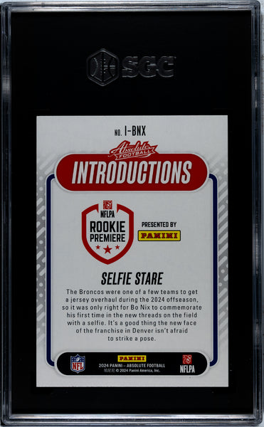 Bo Nix - 2024 Panini Absolute Introductions SGC 10