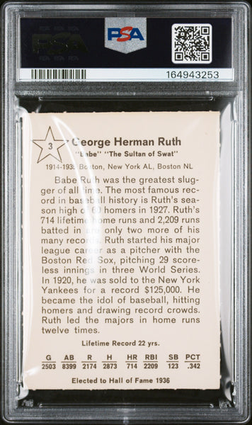 Babe Ruth - 1961 Golden Press PSA 5