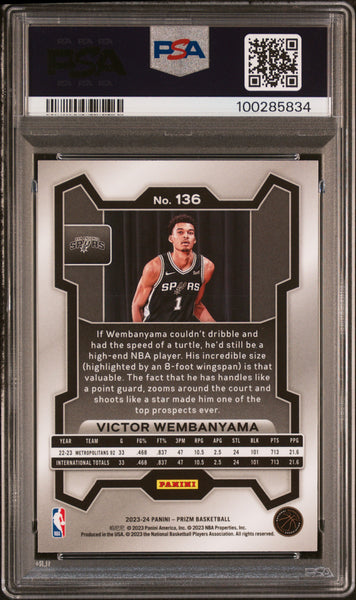 Victor Wembanyama - 2023 Panini Prizm PSA 9 Rookie