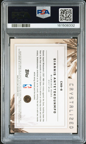 Giannis Antetokounmpo - 2025 Bowman Chrome Crystalized NBA PSA 10