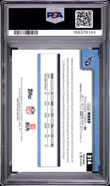 Cam Ward - 2025 Topps Chrome PSA 9