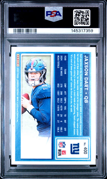 Jaxson Dart - 2025 Panini Donruss #400 Press Proof Green Rookie PSA 9