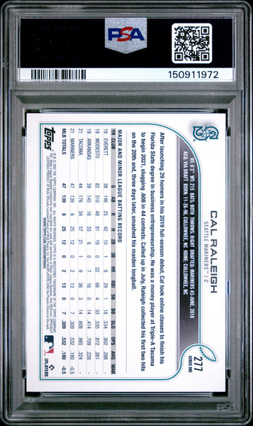 Cal Raleigh - 2022 Topps Royal Blue PSA 9