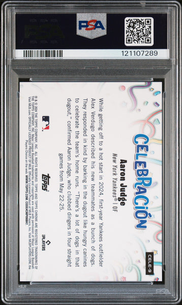 Aaron Judge - 2024 Topps Chrome Update Celebracion #9 PSA 9