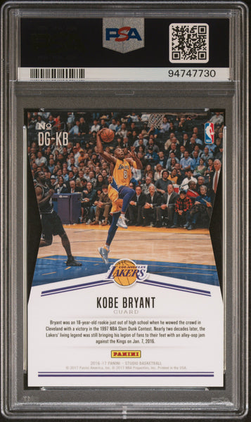 Kobe Bryant - 2016 Panini Studio Defying Gravity Die-Cut PSA 9