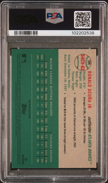 Ronald Acuna 2023 Chrome Platinum Anniversary City Variations Refractor PSA 9