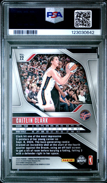 Caitlin Clark - 2024 Panini Prizm WNBA PSA 10