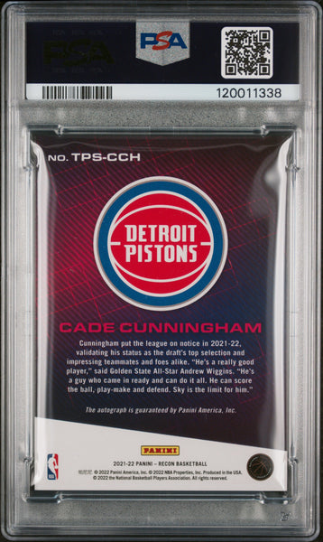 Cade Cunningham - 2021 Panini Recon True Potential Signatures Blue PSA 9 21/35