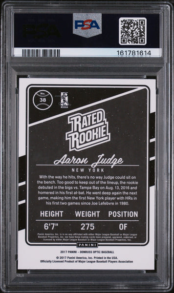Aaron Judge - 2017 Panini Donruss Optic Rated Rookie #38 PSA 9