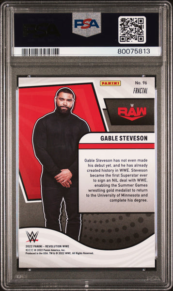 Gable Steveson - 2022 Panini Revolution WWE Fractal PSA 10