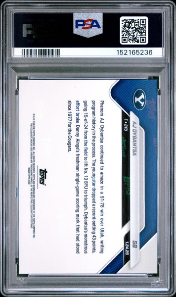 Aj Dybantsa - 2025 Bowman U Now PSA 10