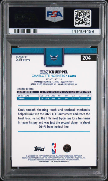 Kon Knueppel - 2025 Topps PSA 10