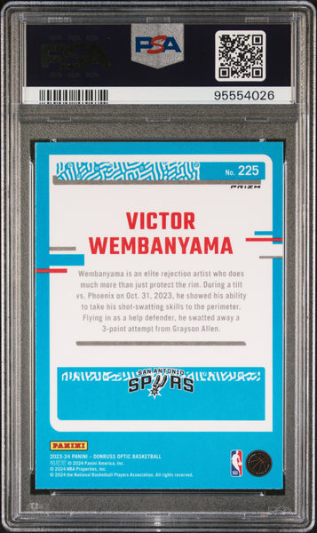 Victor Wembanyama - 2023 Panini Donruss Optic Holo PSA 10