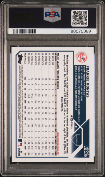 Frankie Montas - 2023 Topps Chrome Update Sapphire Edition Gold PSA 9 16/50