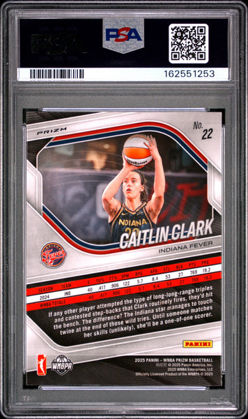 Caitlin Clark - 2025 Panini Prizm WNBA Logo PSA 10 #22