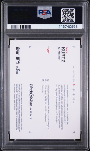 Nick Kurtz - 2025 Topps Black And White PSA 10