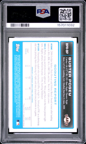 Buster Posey - 2009 Bowman Prospects Auto Giants PSA 9