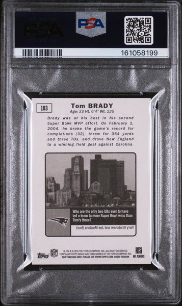 Tom Brady - 2010 Topps Magic Mini #103 PSA 9