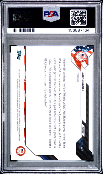 Jack Hughes - 2026 Topps Now 2026 Olympics PSA 10