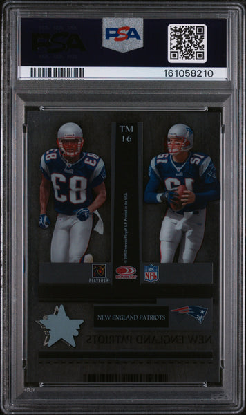 Tom Brady Deion Branch - 2005 Leaf R & S Ticket Masters Silver PSA 8 715/750