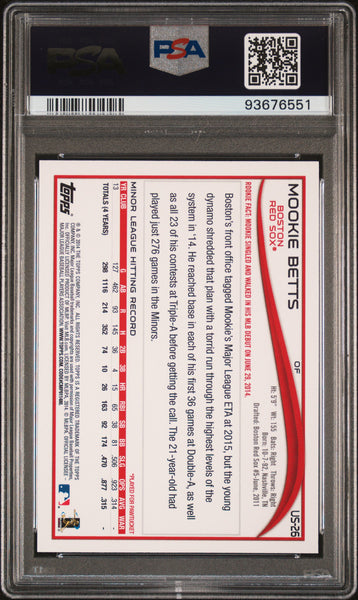 Mookie Betts - 2014 Topps Update Batting PSA 10