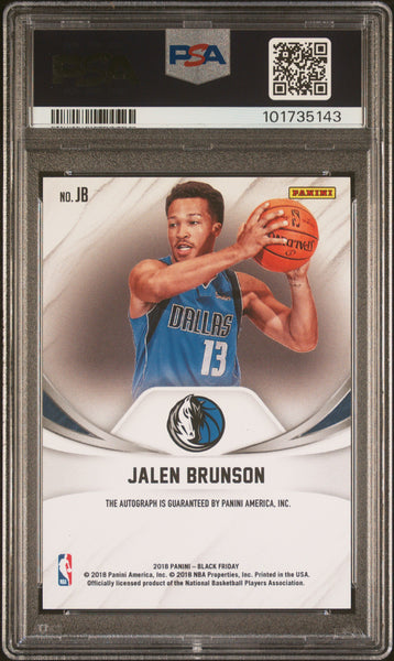 Jalen Brunson - 2018 Panini Black Friday Private Signings PSA 10