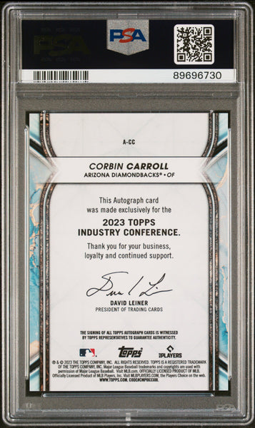 Corbin Carroll - 2023 Topps Industry Conference Autograph PSA 10 13/15