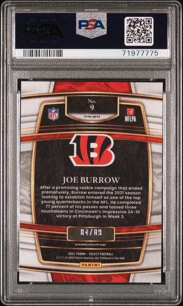 Joe Burrow - 2021 Panini Select Dragon Scale PSA 9