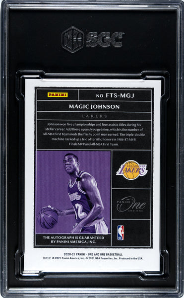 Magic Johnson - 2020 Panini One & One First Team Sigs. SGC 10 21/49