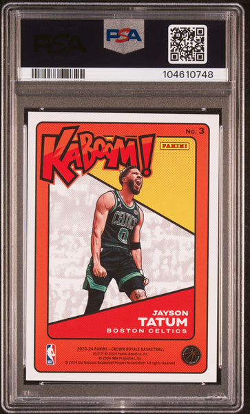 Jayson Tatum - 2023 Panini Crown Royale Kaboom! PSA 7