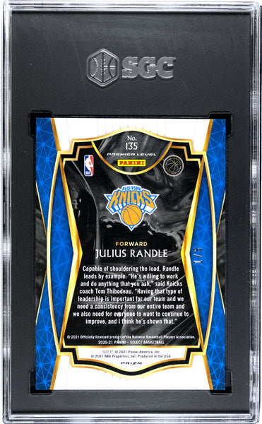 Julius Randle - 2020 Panini Select Neon Purple Pulsar Prizm SGC 9.5