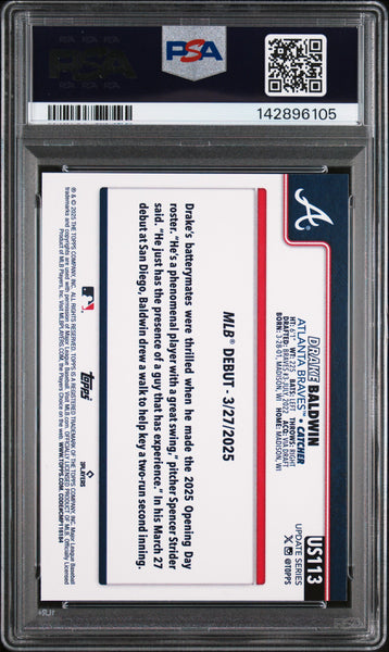 Drake Baldwin - 2025 Topps Update PSA 9