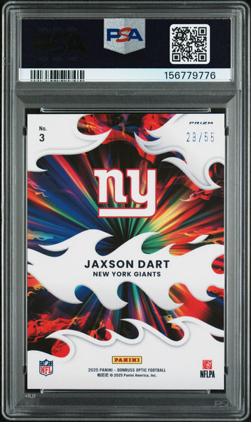 Jaxson Dart - 2025 Panini Donruss Optic Light It Up Ice PSA 10