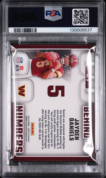 Jayden Daniels - 2024 Panini Zenith Behind The Numbers Red PSA 7 09/66