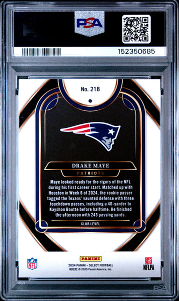 Drake Maye - 2024 Panini Select PSA 9