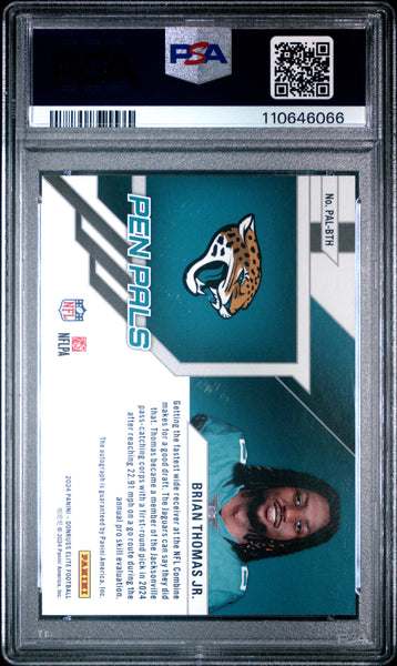 Brian Thomas JR. - 2024 Panini Donruss Elite Pen Pals PSA 10