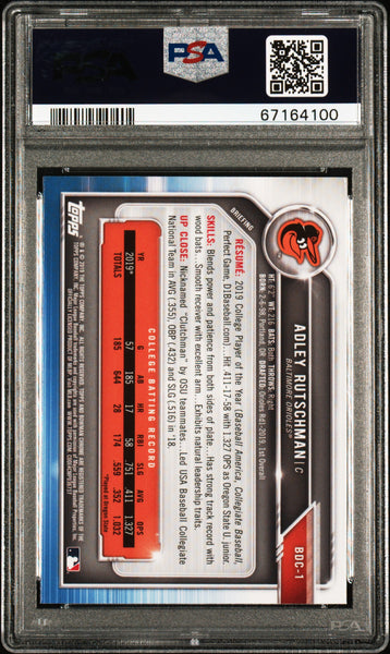Adley Rutschman - 2019 Bowman Draft Chrome Batting PSA 10