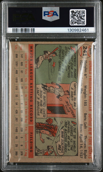 Don Mueller - 1956 Topps PSA 4