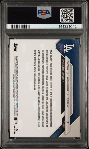 Ohtani Yamamoto Sasaki - 2025 Topps Now PSA 10