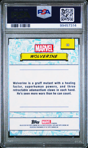 2024 Topps Chrome Marvel Wolverine #88 PSA 10