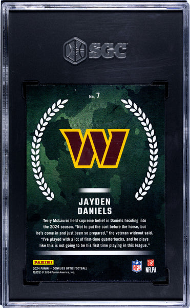 Jayden Daniels - 2024 Donruss Optic Rookie Recruits SGC 9