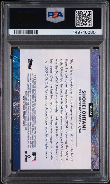 Shohei Ohtani - 2025 Topps Cosmic Chrome Stars In The Night PSA 9