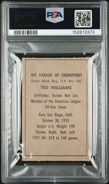 Ted Williams - 1952 Berk Ross PSA 6